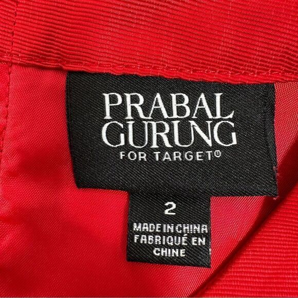 Prabal Gurung Target Colorblock Fit And Flare Sleeveless Party Mini Dress Red 2 - Picture 11 of 14